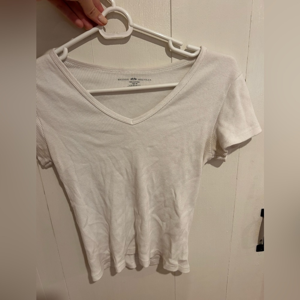 Brandy melville white crop top